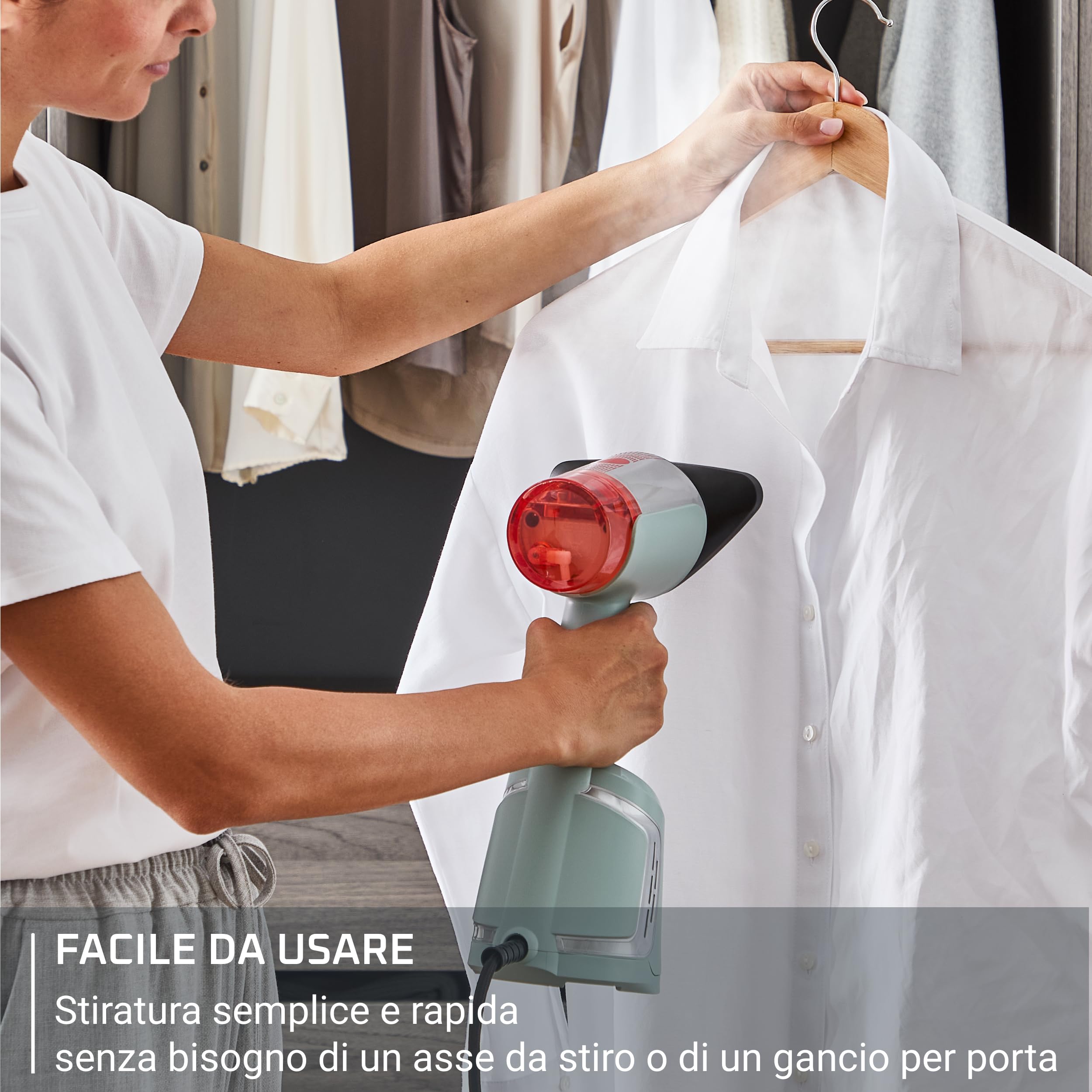ROWENTA AeroSteam, Stiratrice Verticale, Risultati come il Ferro da Stiro, Stiratrice per Capi Rapida e Intuitiva, Efficienza Energetica, DR9814F0
