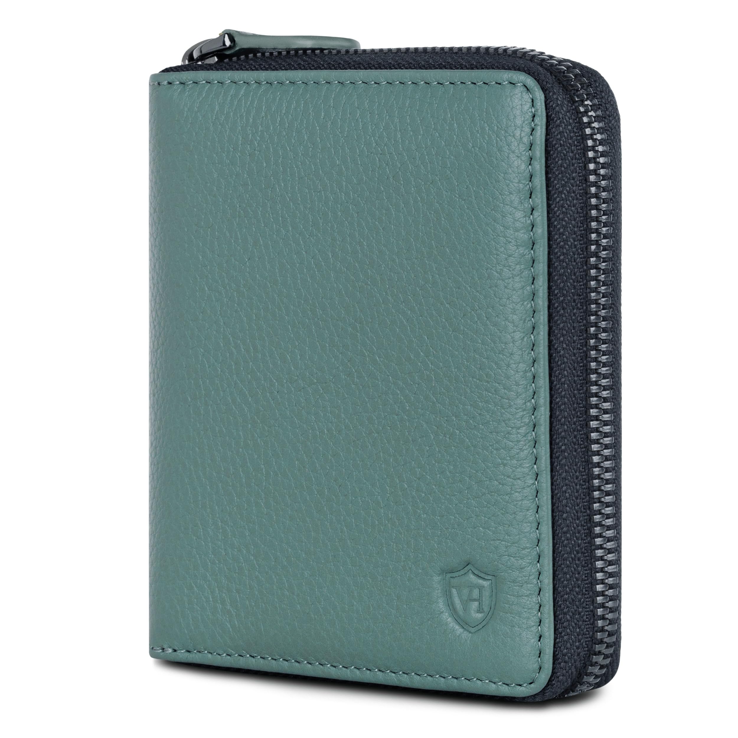 VON HEESEN Leder Geldbörse mit RFID-Schutz - Portemonnaie für Herren & Damen aus echtem Leder - Wallet mit Münzfach - Geldbeutel für Männer und Frauen