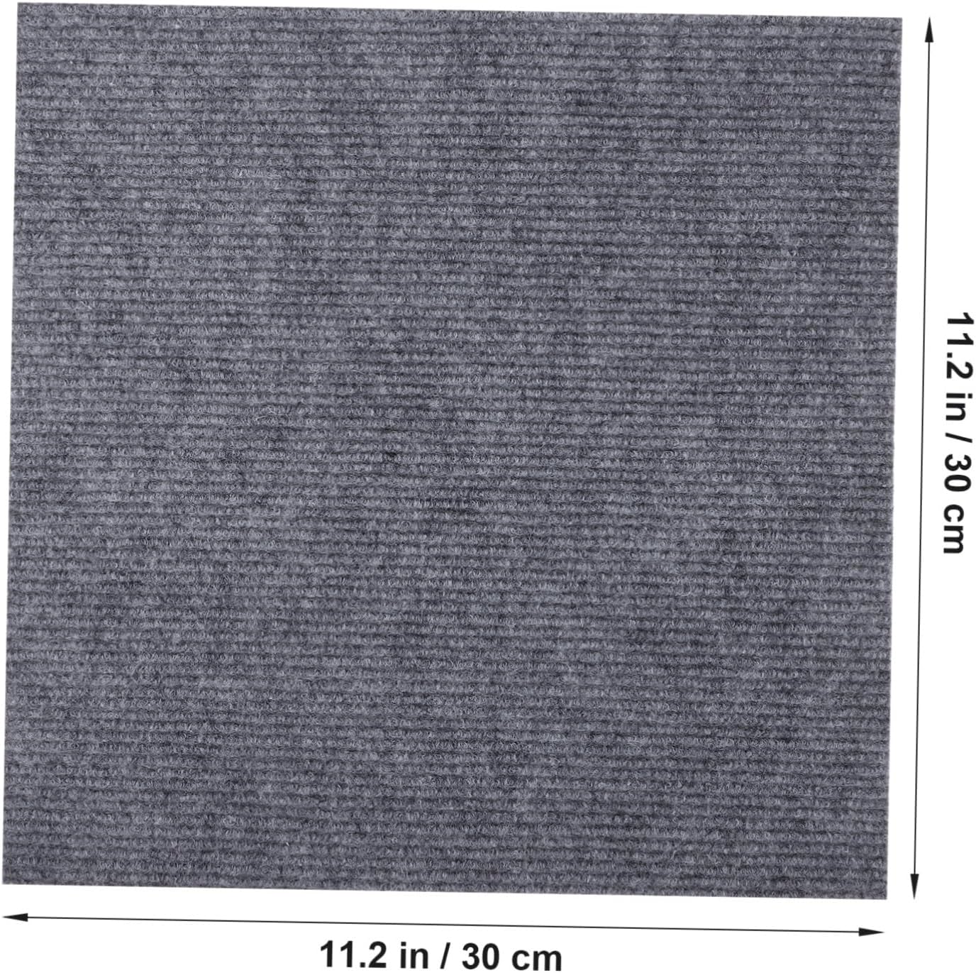 Yardwe 30pcs Self-Adhesive Carpet Tiles Non- Flooring for Home Installation Modern Grey Design Carpet Squares