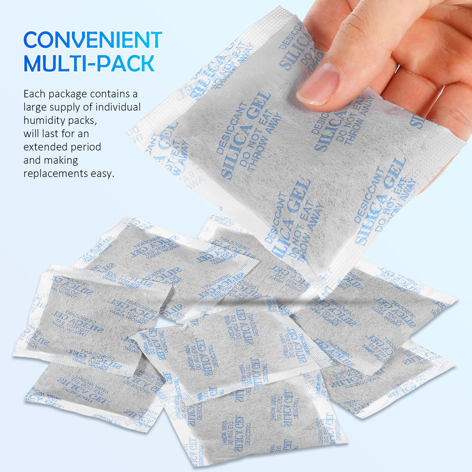SUPVOX 30 Piezas Paquetes Absorbentes de Humedad Bolsas de Sílice de Tela No Tejida, 50g, para Ropa y Electrónica, Armarios y Cajones