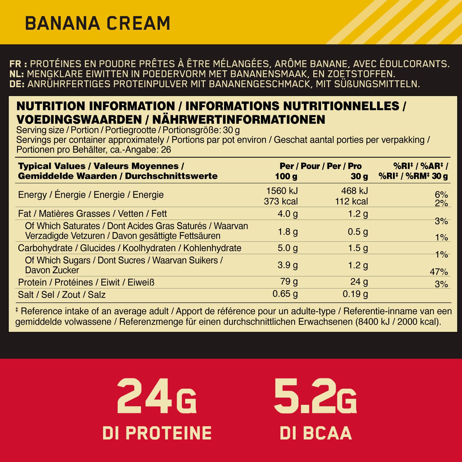 Optimum Nutrition Gold Standard 100% Whey Proteine in Polvere e Aminoacidi Crema di Banana 780g 26 Porzioni + Micronised Creatine Monohydrate Performance Non Aromatizzata 317g 93 Porzioni