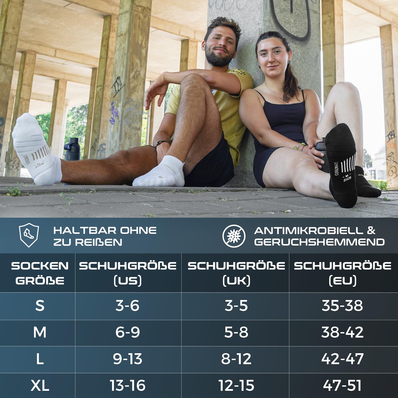 Calcetines Tobilleros Compresión Coolmax Antiampollas Running Hombre 3 Pares