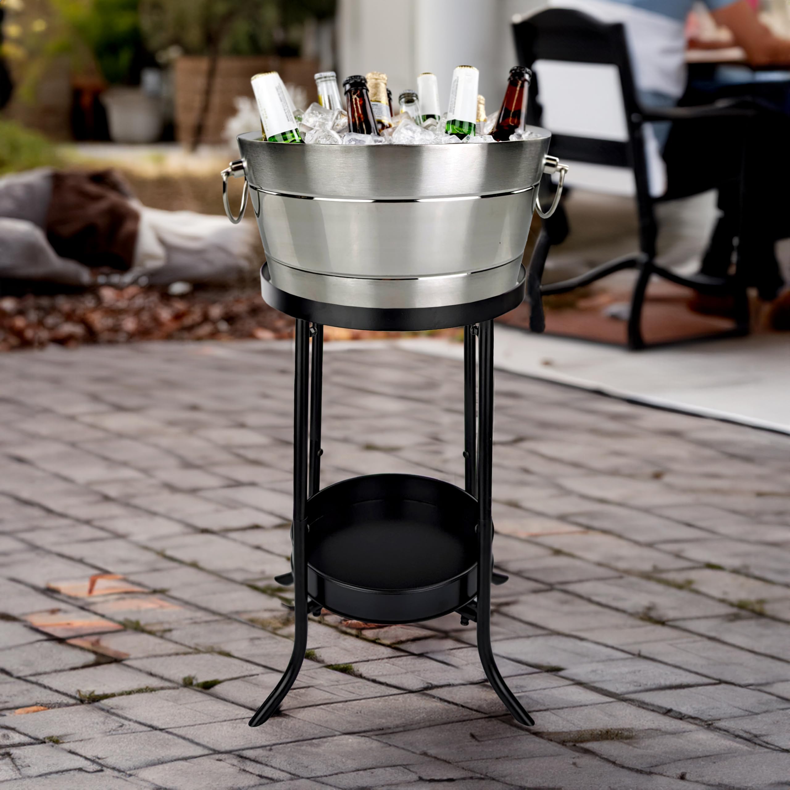 Party Drink Holder BREKX Berkshire Copper Finish Wine Bucket - 5 Quart ...