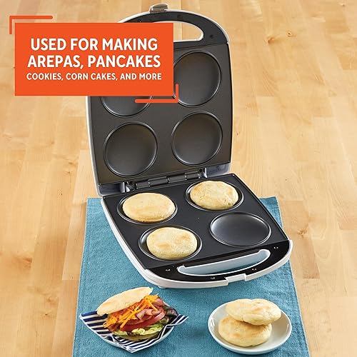 Miniatura 7 de IMUSA USA GAU-80300 Fabricante de arepa eléctrica de 4 ranuras con superficie antiadherente 1200 vatios