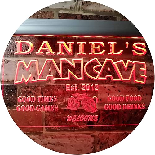 Miniatura 2 de ADVPRO - Cartel de neón para nombre y fecha personalizados, bar para hombres Daniels, st4-x0012-tm