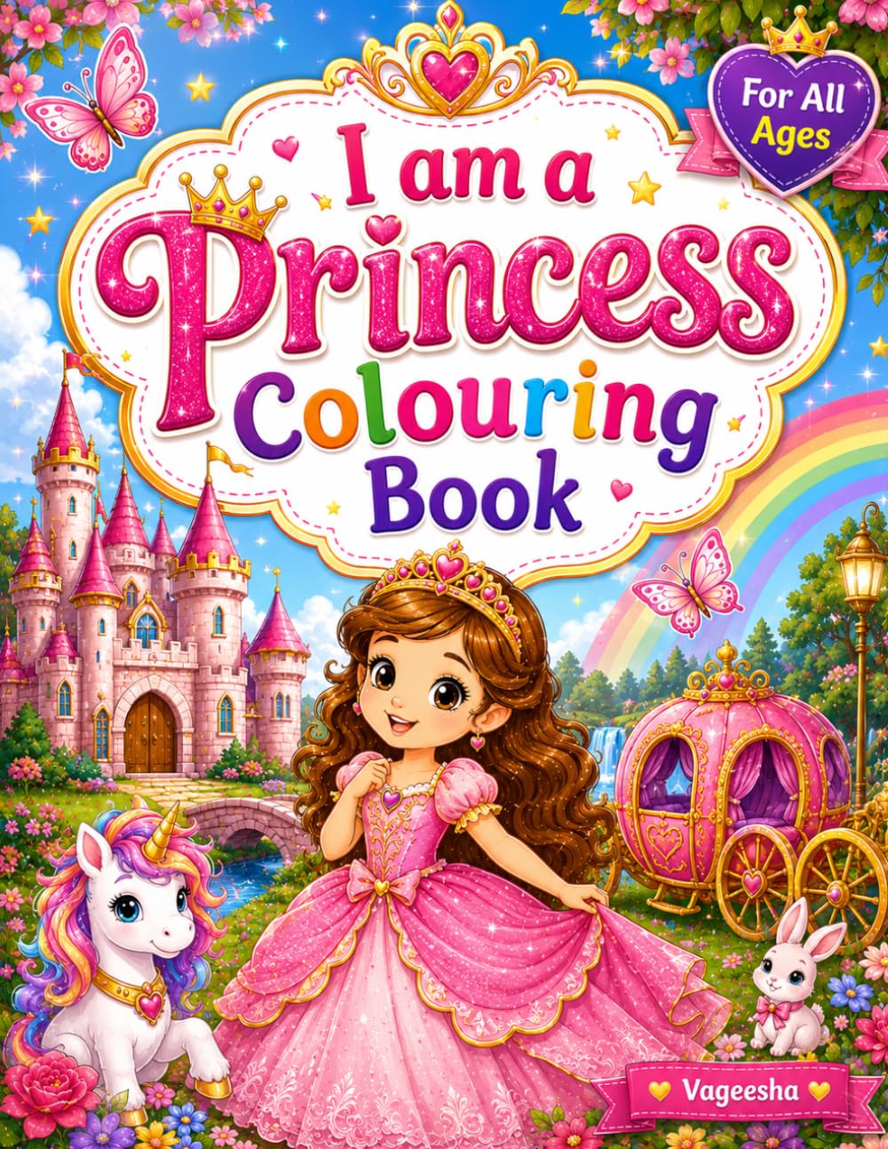 I Am a Princess Colouring Book for Kids: A Magical Fairytale Adventure Filled with Princesses, Castles, Fairies, Unicorns & Rainbows (I Am... Colouring Book Series)