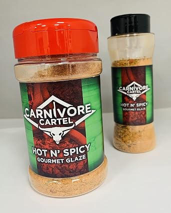 Carnivore Cartel - Hot n' Spicy Gourmet Glaze seasoning mix meat rub 200g Shaker