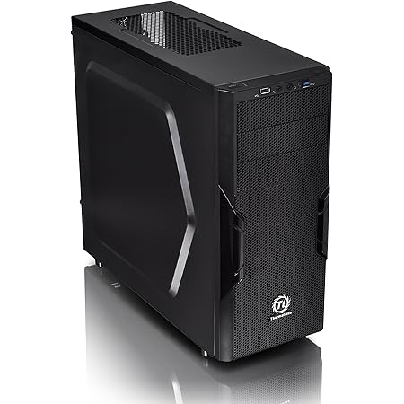 Thermaltake Versa H22 Black ATX Mid Tower Perforated Metal Front and Top Panel Gaming Computer Case 2.0 Edition with One 120mm Rear Fan Pre-Installed CA-1B3-00M1NN-A0