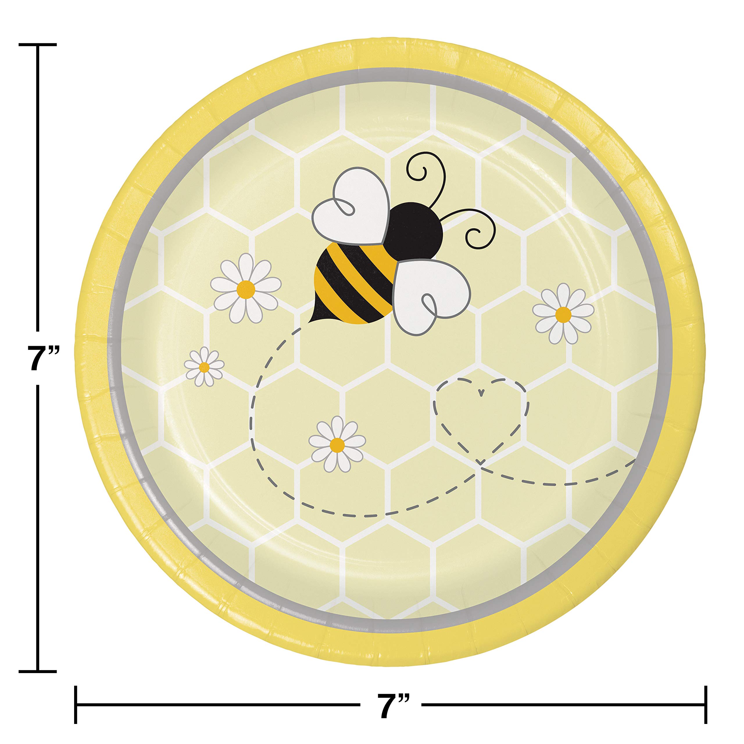 Bumblebee Baby Shower Talerze deserowe, 24 ct