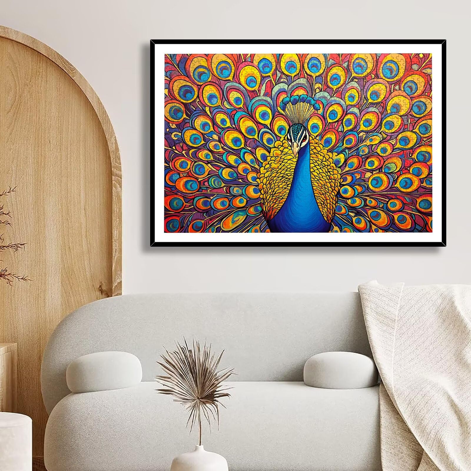 Puzzle 2000 sztuk dla dorosłych dzieci, puzzle w kolorze drewna dla dorosłych, wymagające pawie łamigłówki, rodzinne gry edukacyjne, łamigłówki z pudełkiem do dekoracji domu, prezent dla kobiet, -7516