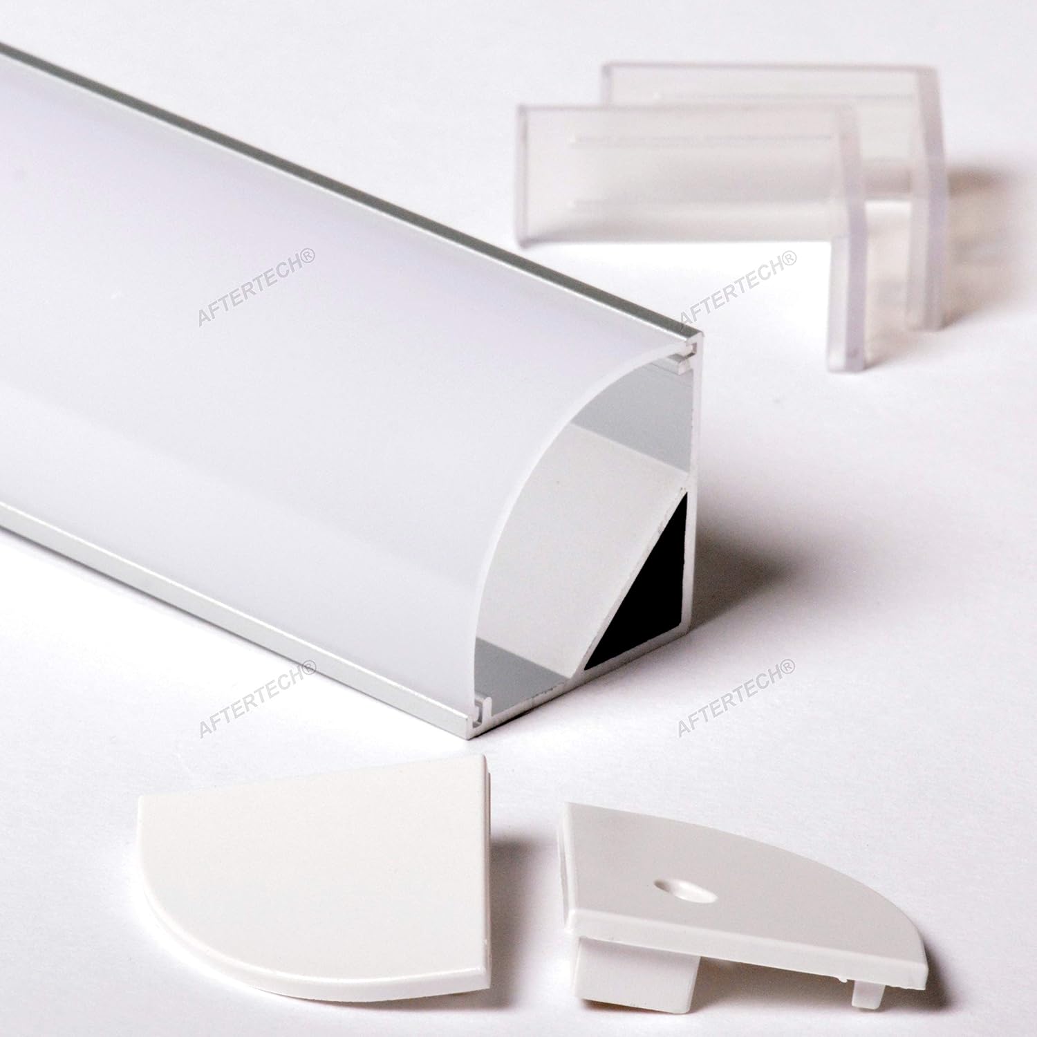 AFTERTECH 1x 2m 1506B PROFIL ALUMINIUM BLANC 15x6mm POUR BANDE LED BARRE RIGIDE 2M 2MT