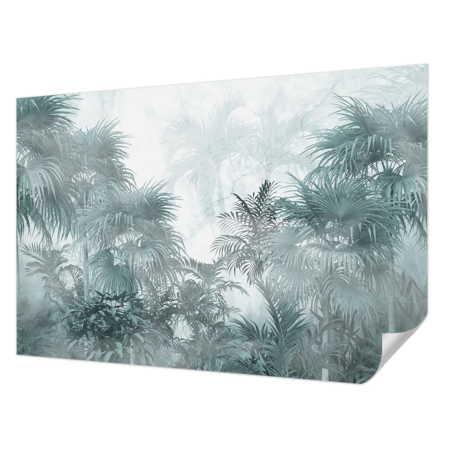 Papier peint autocollant moderne et haut de gamme Tulup vert exotique 104x70