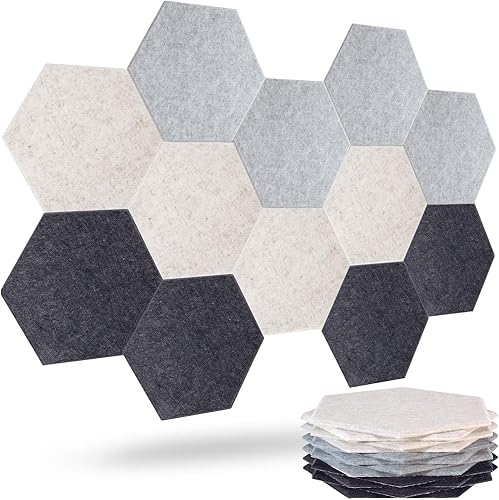 Acoustic Panels, Magrowill 12-Pack Soundproof Wall Panels, High Density Acoustic Panels Sound Absorbing with Self-Adhesive, Sound Proof Panels