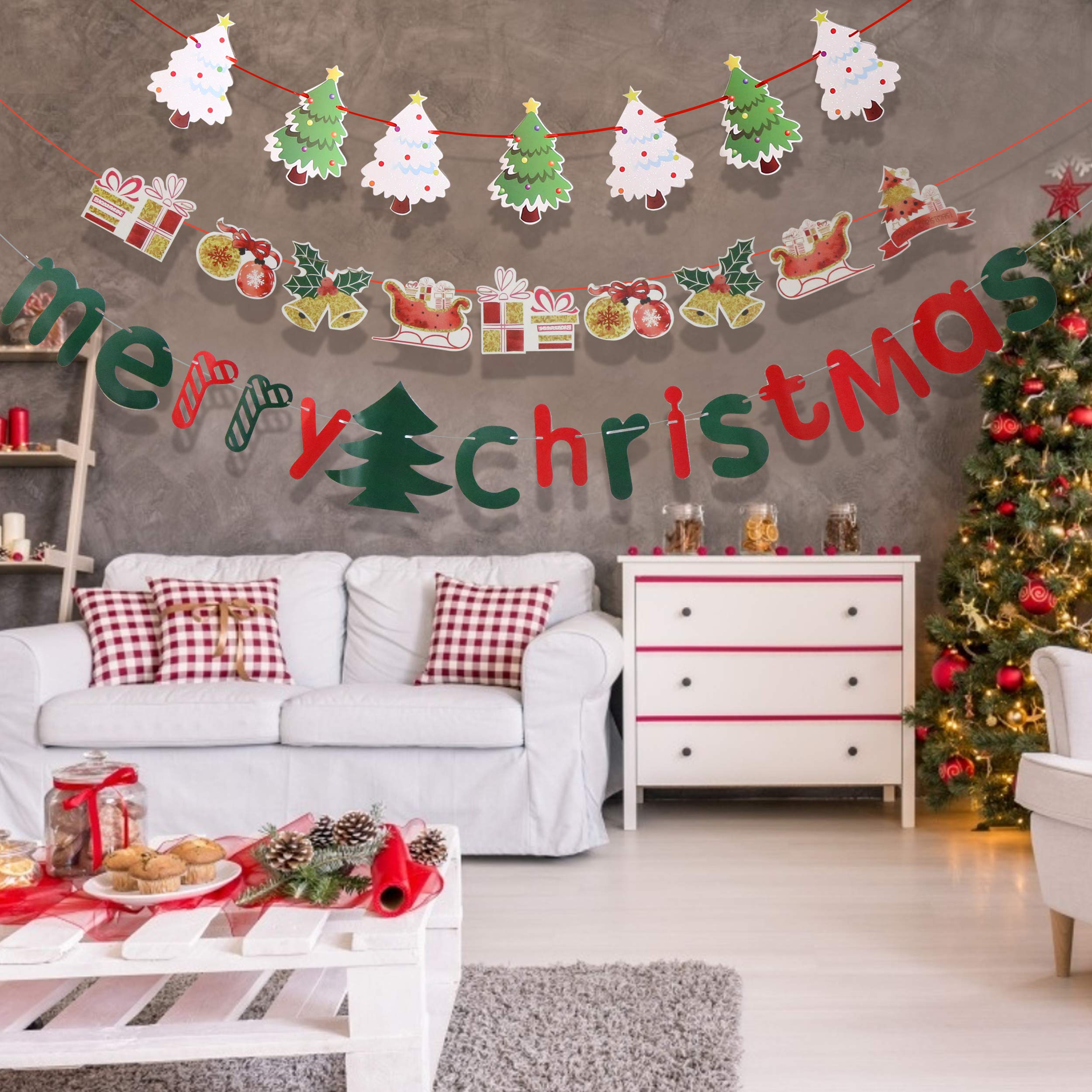 Amazon.co.jp: LOKIPA クリスマス 飾り付け 5点セット 装飾