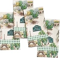 Vista 59 de Maison d' Hermine Servilletas de tela 100% algodón peinado de alta calidad, decorativas, lavables, juego de 4 servilletas para el hogar, cocina