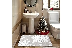Christmas Snowflake Bath Mat: A Snowy Oasis for Your Bathroom