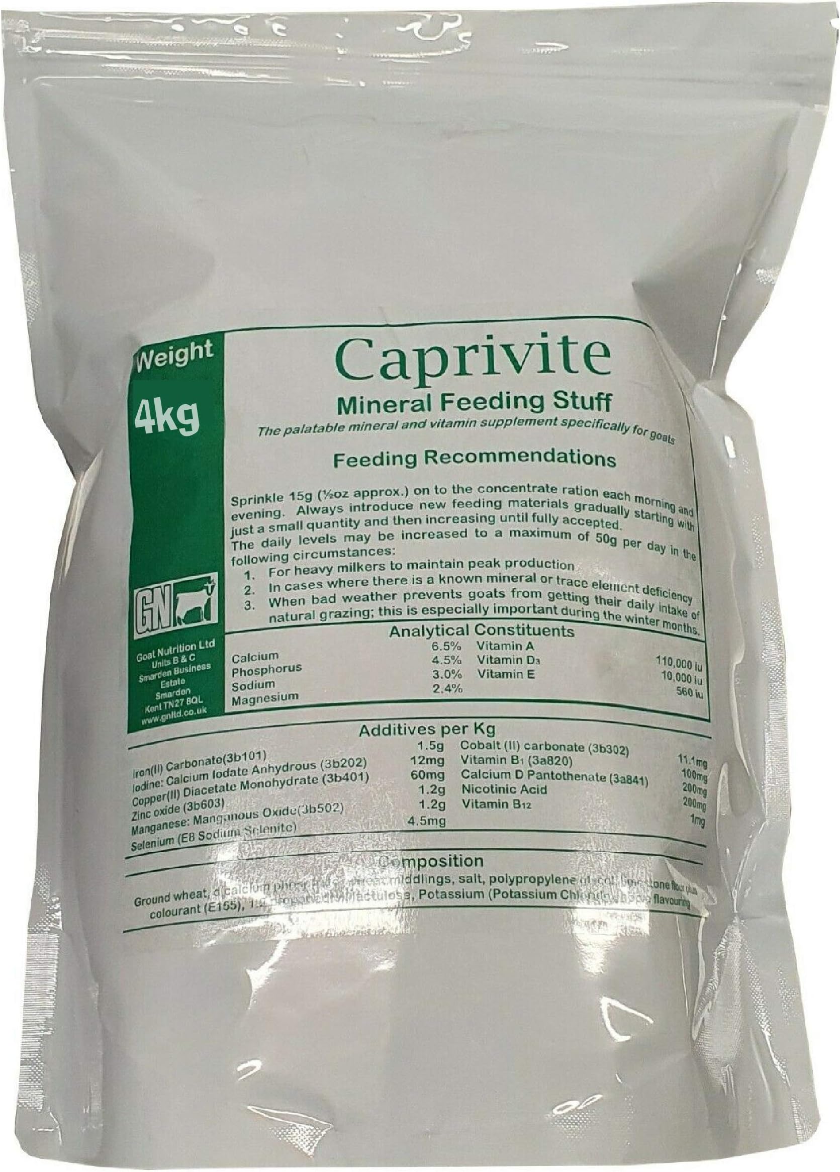 Homestead Caprivite Supplement Vitamin & Minerals for Goats- 2 Sizes (4 kg)