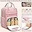 Tenot Diaper Bag Backpack for Women with Changing Pad, Baby Bag with Insulated Pockets Multifunctional Diaper Bags For Baby Girl Boy Waterproof Baby Bags For Boys Girls Maternity Bag Baby Pink