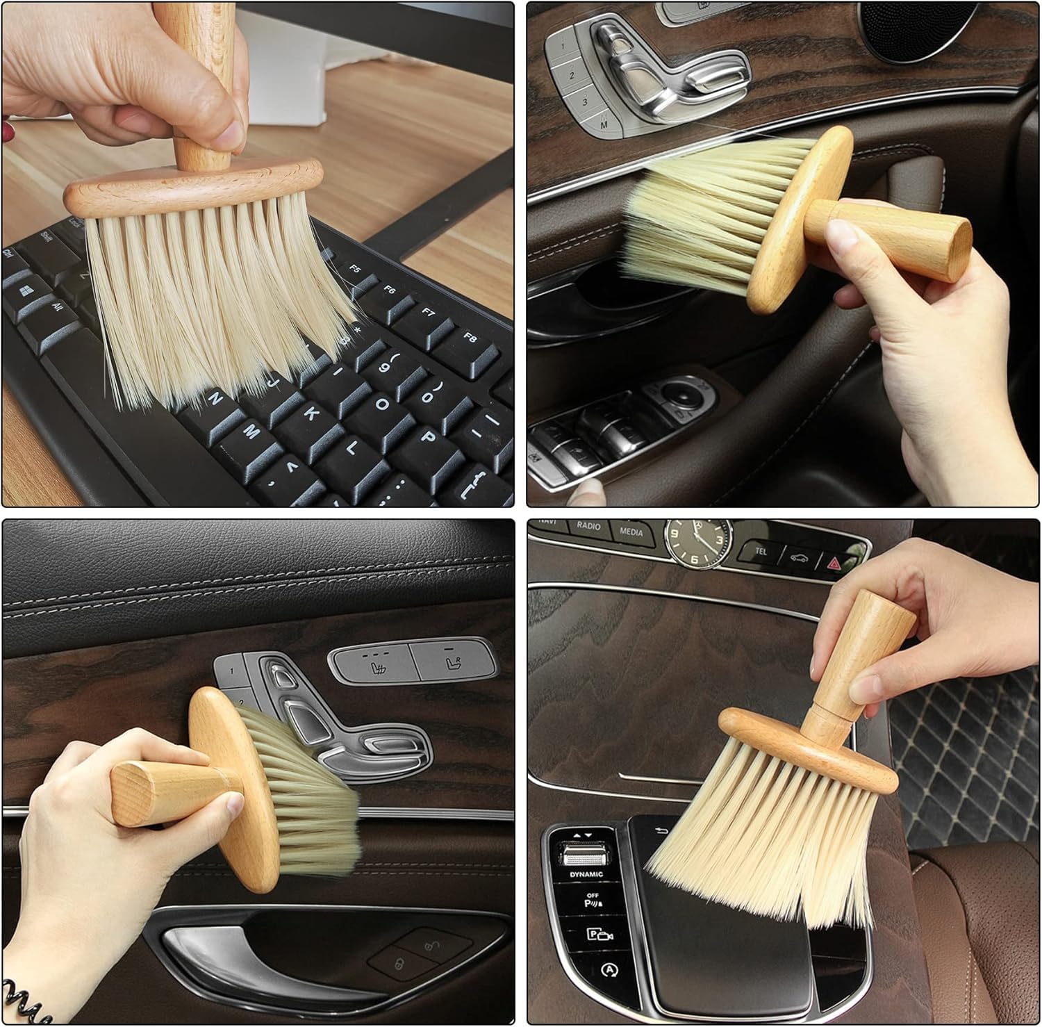 SUPERSTUD 6 Pcs - Car Duster Microfiber Brush Long-1 | Glass Wiper Cleaning Tablets 2Pcs | 1Pcs Car Dustbin | 1Pcs Microfiber Cloth | 1Pcs Interior Cleaning Brush | 1Pcs AC Vent Brush - Blue Color - Image 6 thumbnail