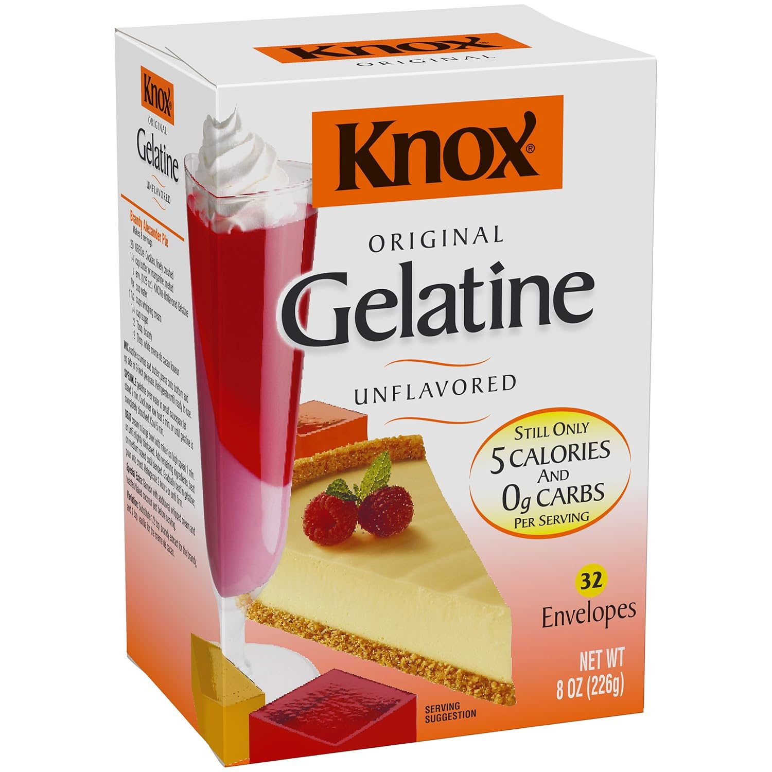 Amazon Com Knox Original Unflavored Gelatin 32 Ct Packets Cooking And Baking Gelatin Mixes Grocery Gourmet Food
