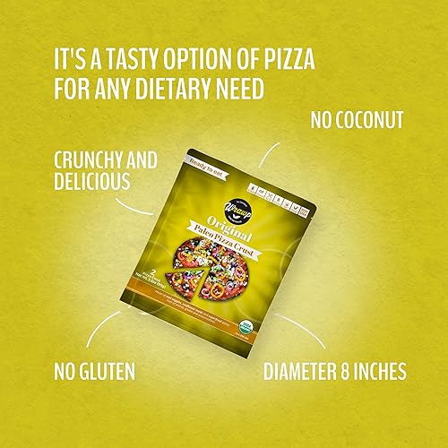 Miniatura 10 de Paleo Pizza Crust  Corteza de pizza orgánica saborizada sin gluten, sin lácteos, sin soja, sin nueces y corteza de pizza vegana (espirulina, paquete