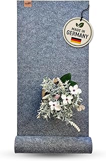 kontor28® - Premium Tischläufer Filz 100% Made IN Germany aus Upcycling-PET Filz | Waschbarer Tischläufer in 100x30 cm Kratz- und hitzebeständig | Filzläufer Urbangrau für Indoor & Outdoor