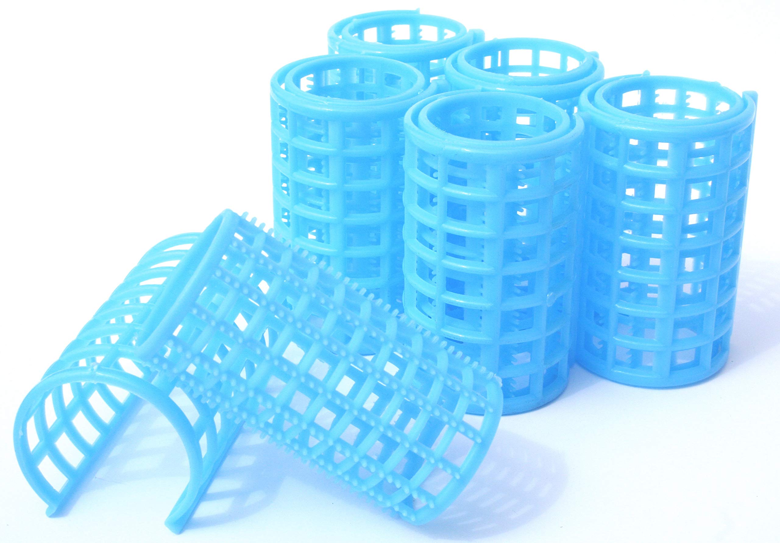 Kamay's Jumbo Hair Rollers Comb Curlers Clips Styling Rollers Hair Curls Wave Style Hairdressing Curlers Tools (Plastic Styling 36mm 1 1/2" 6PCS