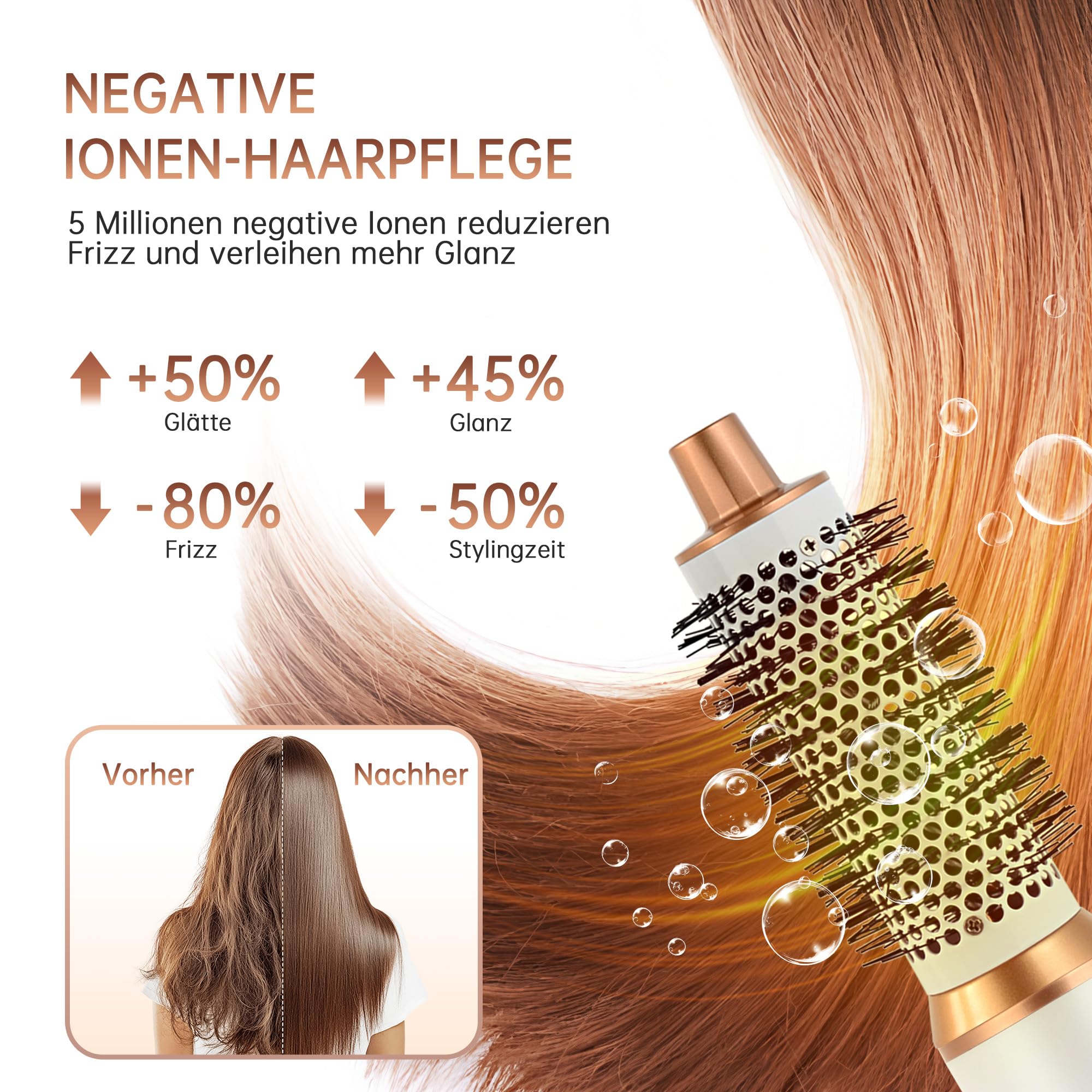 Air Styler 5 w 1 Hair Styler 1000 W Zestaw szczotek na gorące powietrze do włosów, automatyczna lokówka do włosów, prostowanie, kręcenie włosów, suszenie włosów