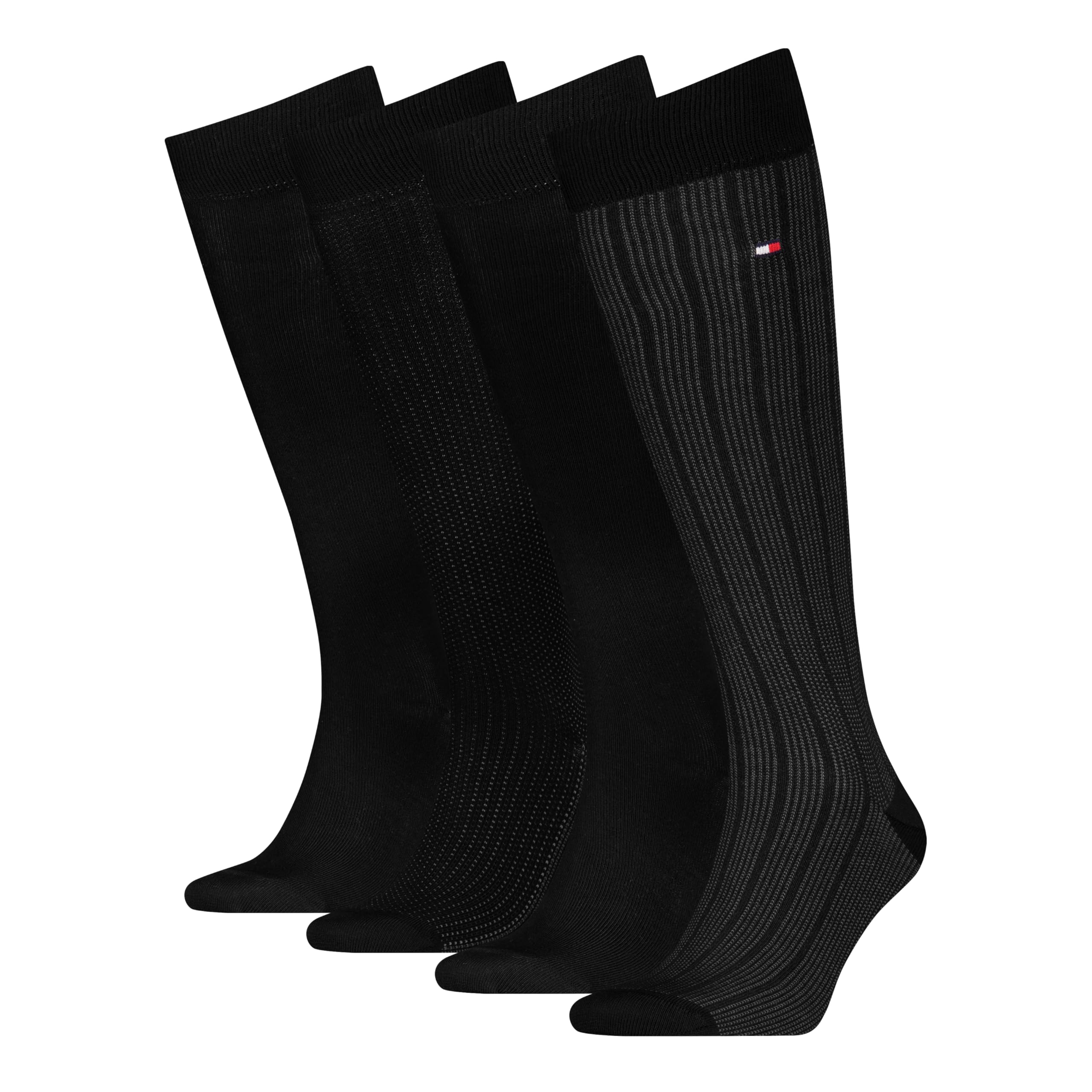 Tommy Hilfiger 8719965009202 TH Men Kneehigh 4P TIN Gift Box, black, 39-42