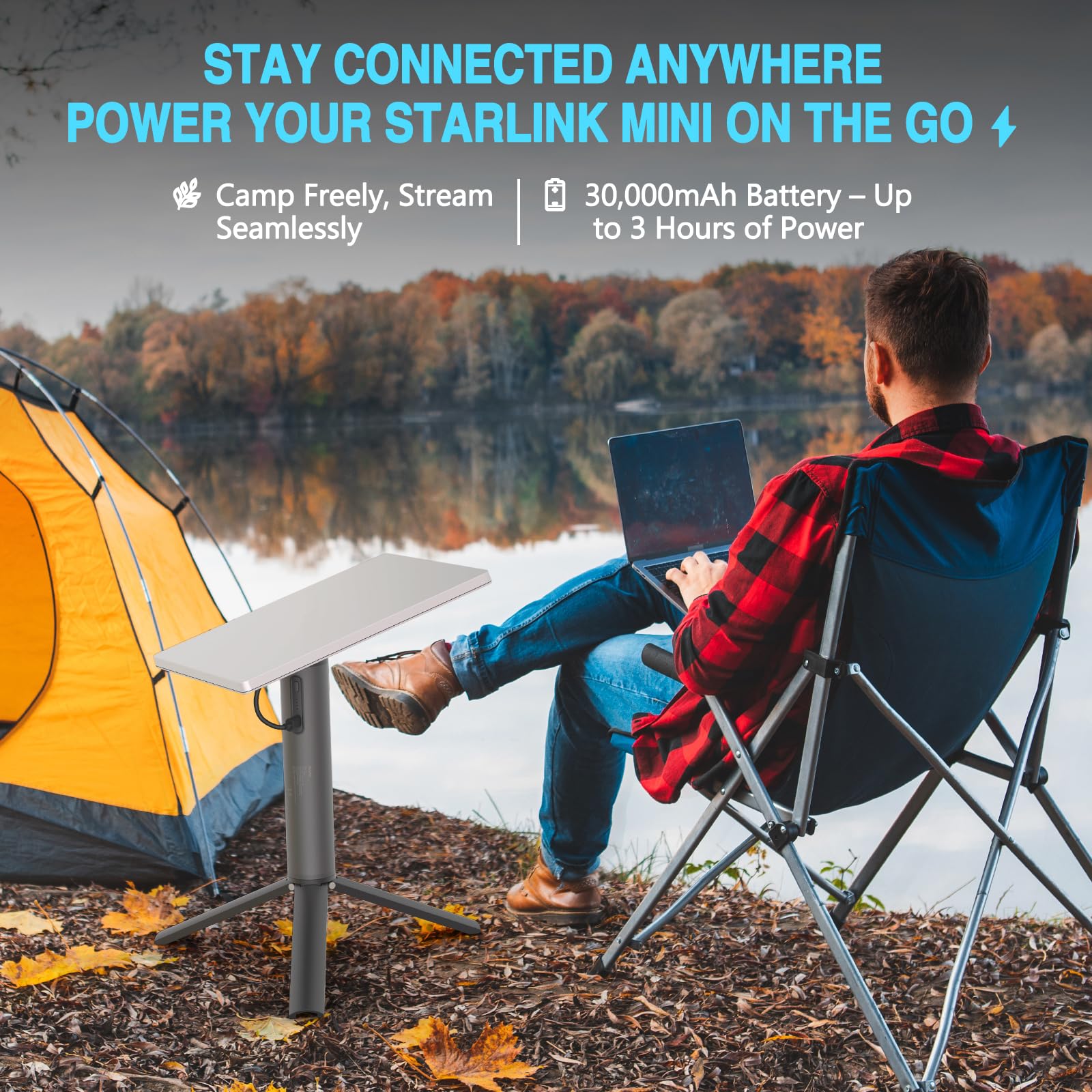 Soporte para Starlink Mini, con batería de 21,6 V/30000 mAh, para Starlink Mini Mount