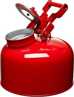 Eagle 1423 Disposal Galvanized Steel Safety Can, 2-1/2 Gallon Capacity, Red