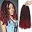 Short Passion Twist Hair,10 Inch Water Wave Crochet Hair For Women Passion Twist Crochet Hair Ombre Burgundy Passion Twists Braiding Hair Synthetic Curly Braiding Hair (10 Inch (Pack of 7),1B/Bug)