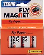 TERRO T518 Fly Magnet Indoor Housefly, 8 Count Pack, Sticky Fly Trap Indoor Hanging