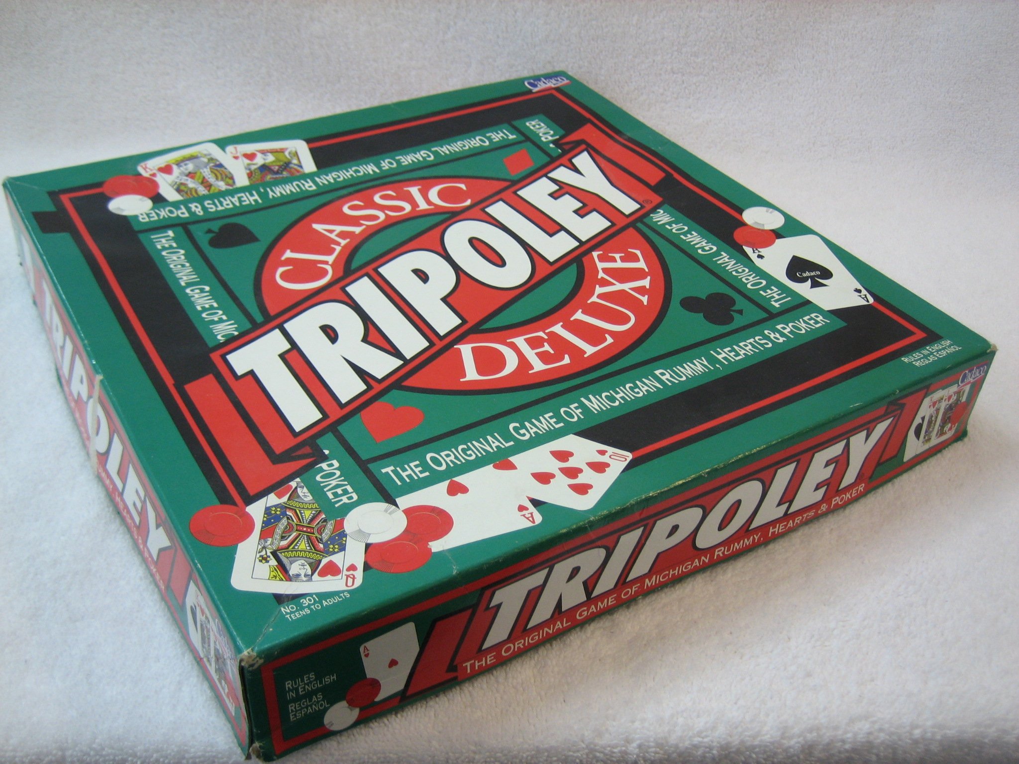 Amazon.com: Cadaco Classic Tripoley Deluxe No. 301 1992 Edition with  Plastic Tray : Toys & Games