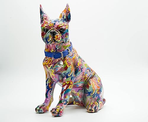 Kenneth Schilling Colorida resina de perro toro inglés