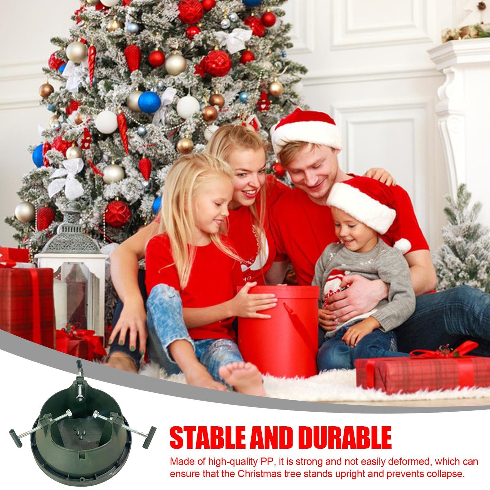 Base de Support pour Sapin de Noël Réservoir d'eau réglable, | Support rond Pour Noël, maison, fête, intérieur, extérieur, salon, chambre, jardin, cour