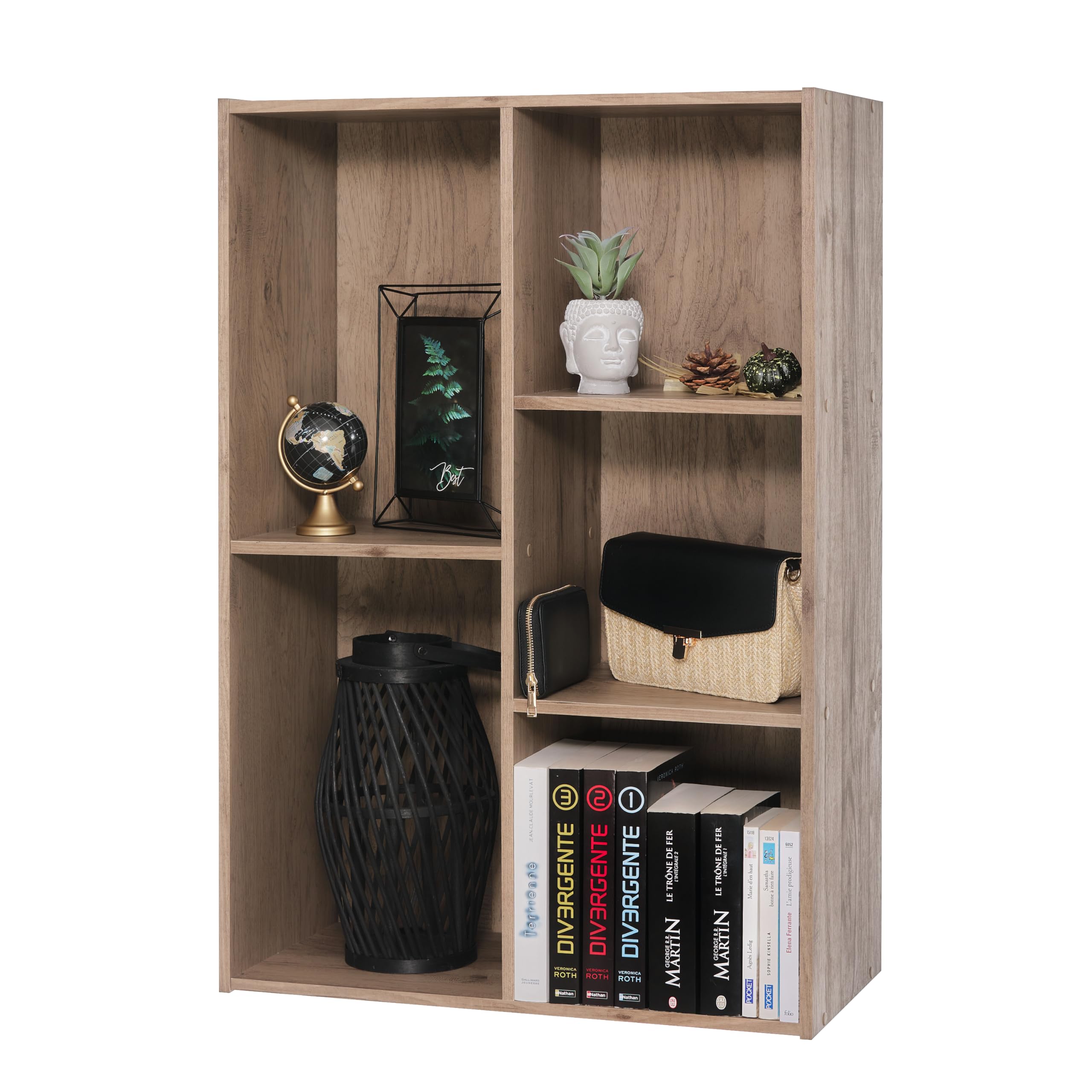 Iris Ohyama Bücherregal CX-23C, 5 Etagen, 60 cm breit, Aschbraun