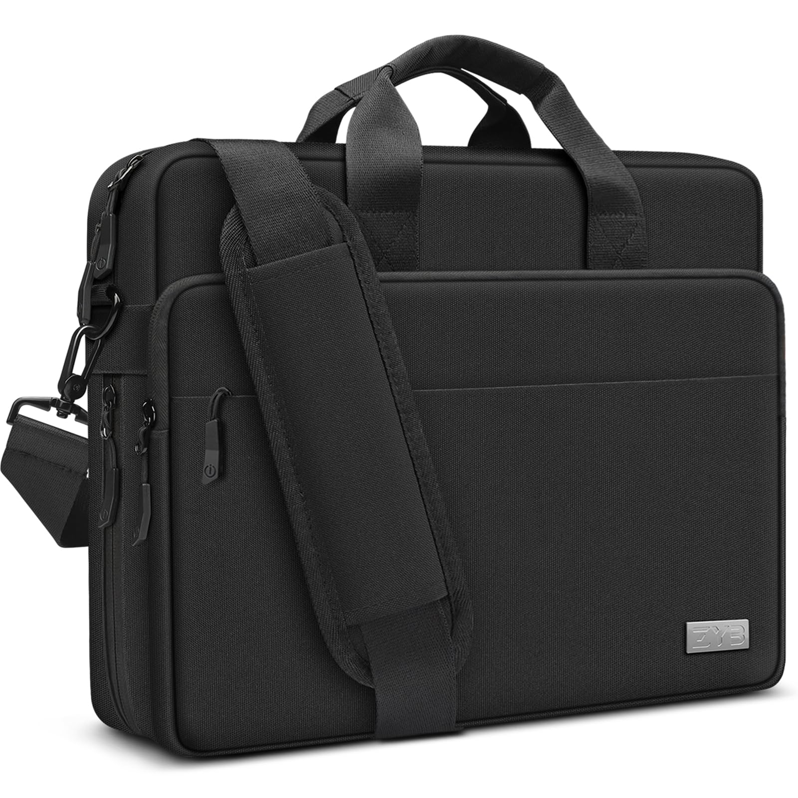 ZYB Große Kapazität Laptoptasche 15.6 Zoll 16 Zoll Laptop Tasche,Notebook Tasche für 15.6-16 Zoll Lenovo Thinkpad Ideapad ThinkBook HP Dell ASUS MSI,MacBook Pro 16 15 etc 15.6-16" Laptop Hülle-Schwarz