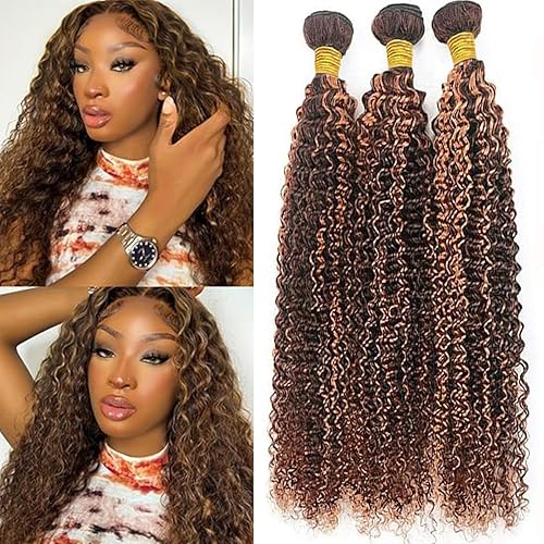 Xddnamei Jerry Curly Human Hair Bundles 12 14 16 Inch