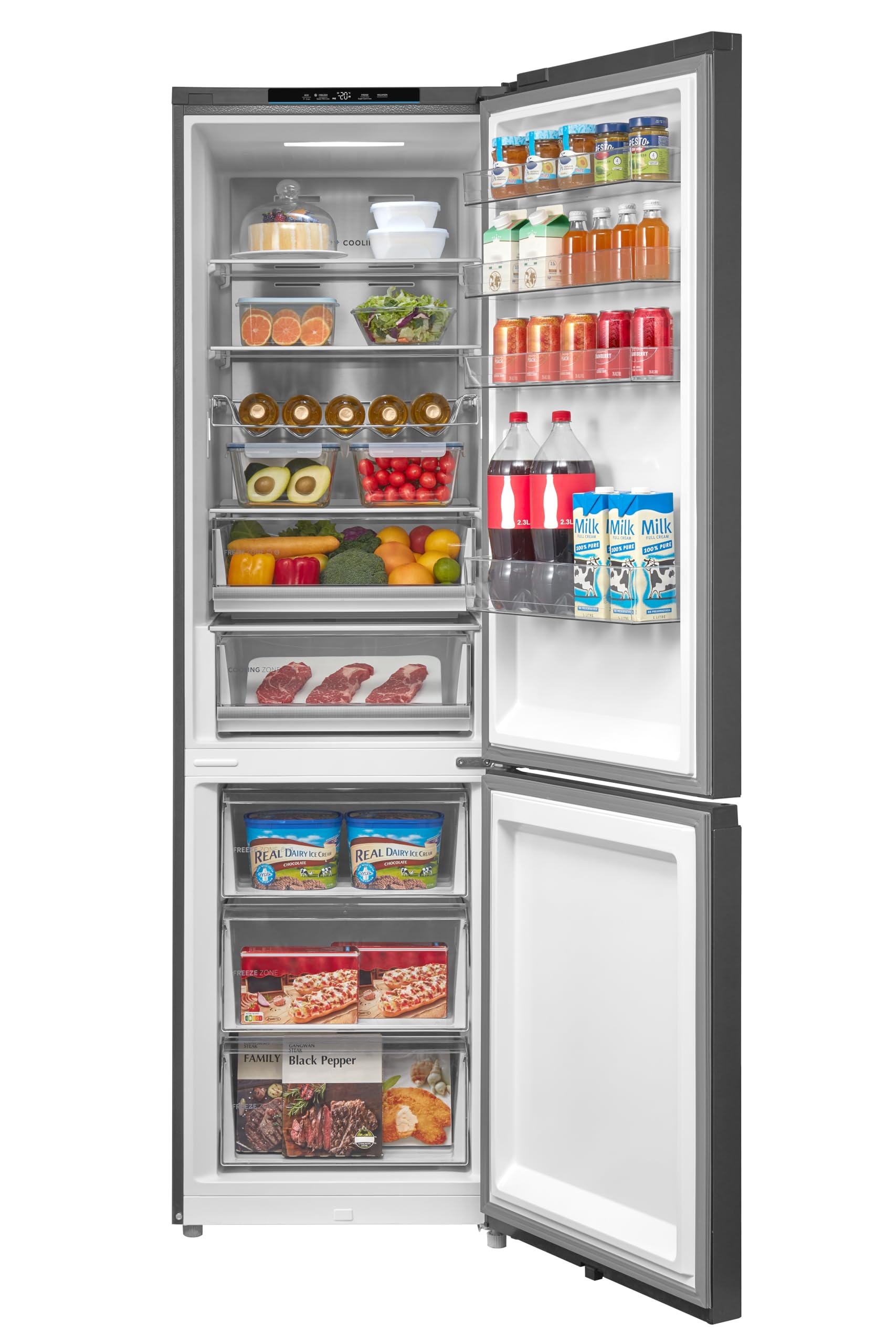 Midea 400L Frigorifero Combinato, No Frost, Wi-Fi, MDRB541EIA45