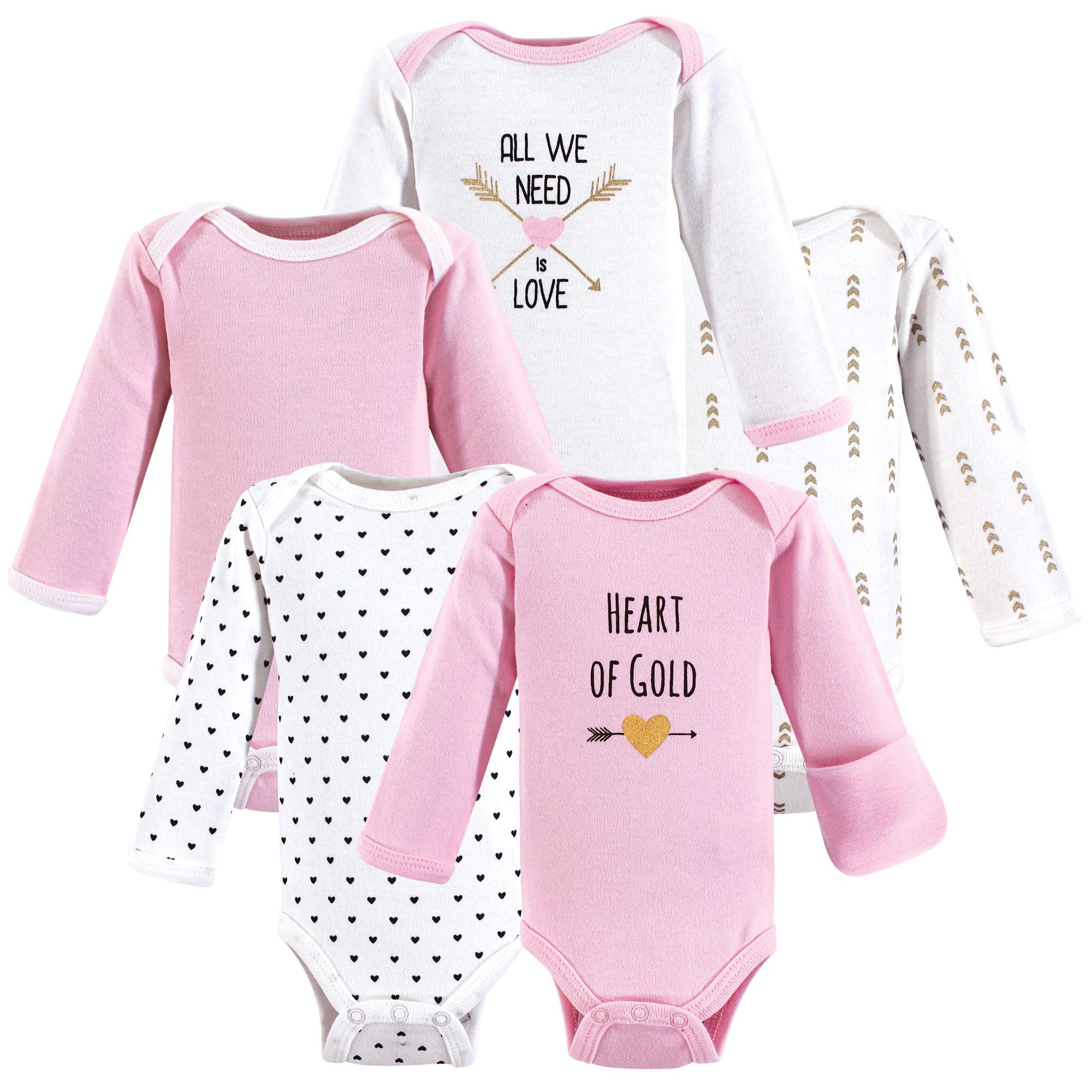 Hudson Baby Baby Boys' Preemie Bodysuit, 5 Pack