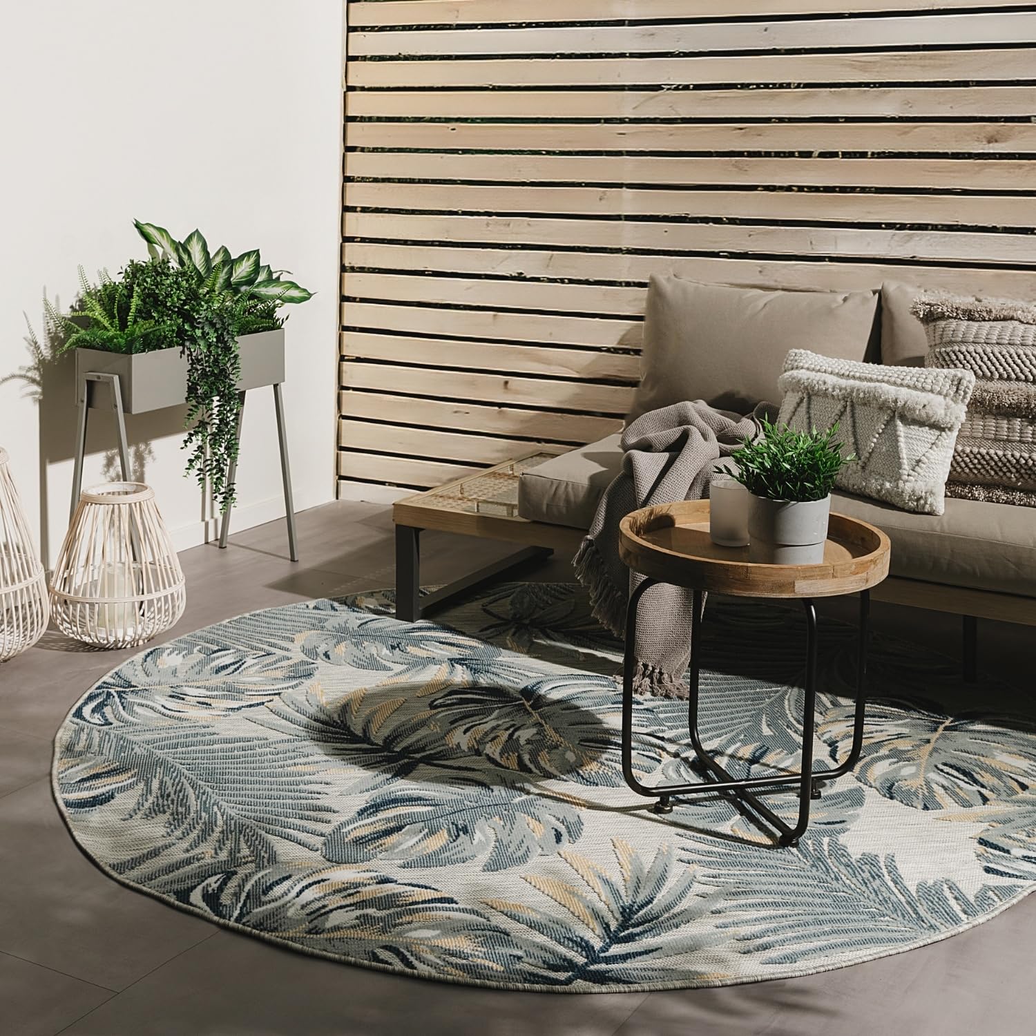 Tapis extérieur robuste lavable benuta résistant pluie soleil pour salon et jardin