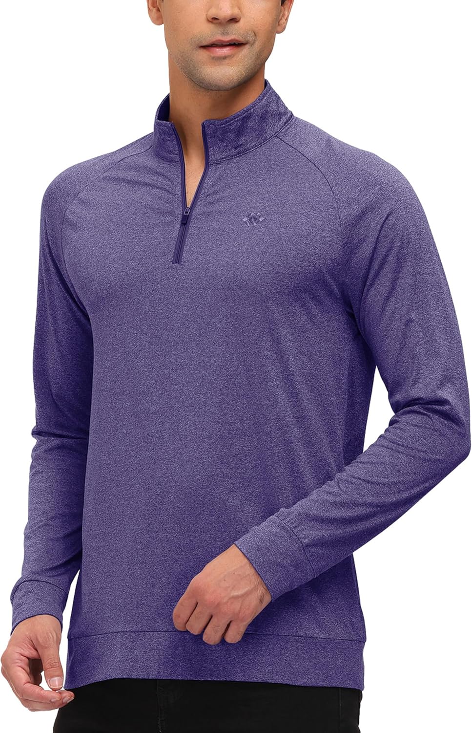 MoFiz Men's Long Sleeve Shirts Quarter Zip Pullover Men's Polo Shirts Quick Dry - Image 4