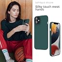 YATWIN Silicone Back Case for iPhone 12 Mini, Soft-Touch Phone Back Cover for Apple iPhone 12 Mini - Dark Green gallery image