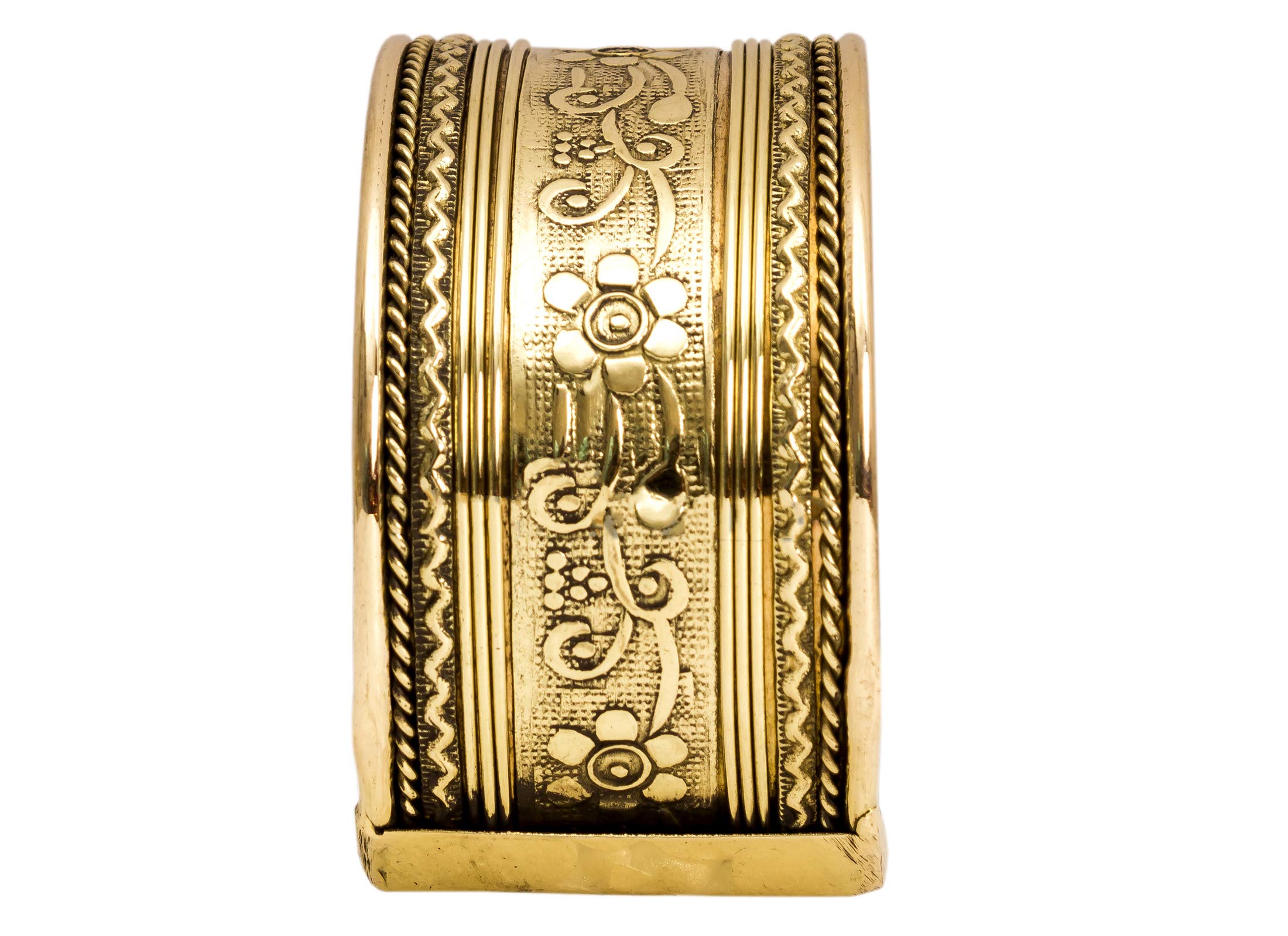 INDIAN ART VILLA Openable Antique Designer Brass Bangle Cuff Kada Bracelet, for Women, 2 Cms (B06XXQDKK9) Amazon Price History, Amazon Price Tracker