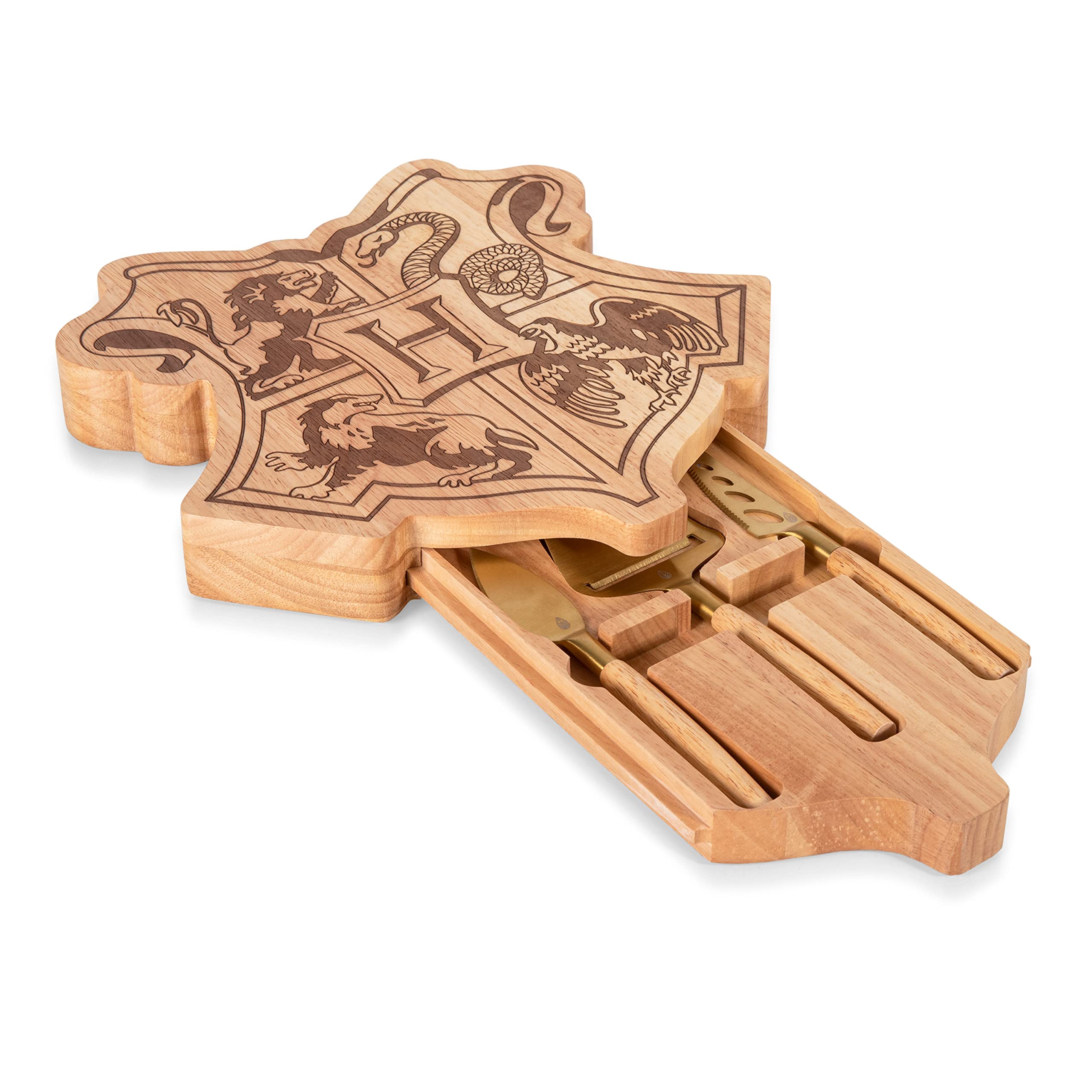 PICNIC TIME Service à fromage avec outils, charcuterie, planche de service, 11,75 x 11,6 x 1,65, Harry Potter Poudlard – Parawood