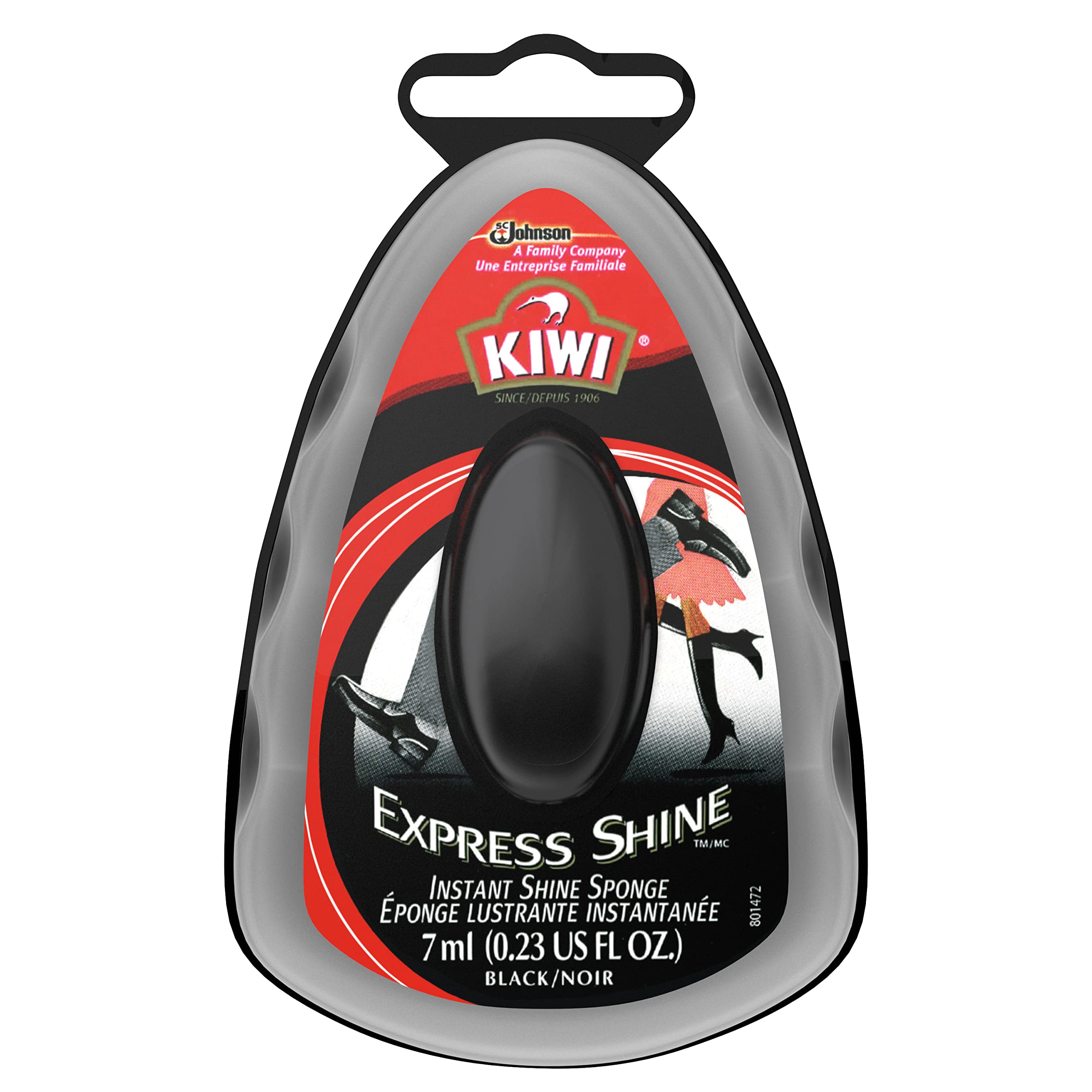 ULTIMATEMARTKiwi Express Shoe Shine Sponge, Black 0.2 fl oz (pack of 1)