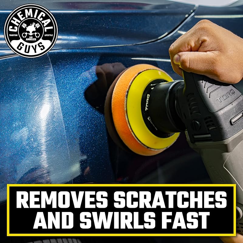 Chemical Guys TORQX Dual Action Random Orbital Polisher for Cars – Professional Car Buffer for Trucks and SUVs – 700W Motor, 8mm Orbit, Lightweight 4.7 lb Design, Paint Correction 1 ITEM KIT