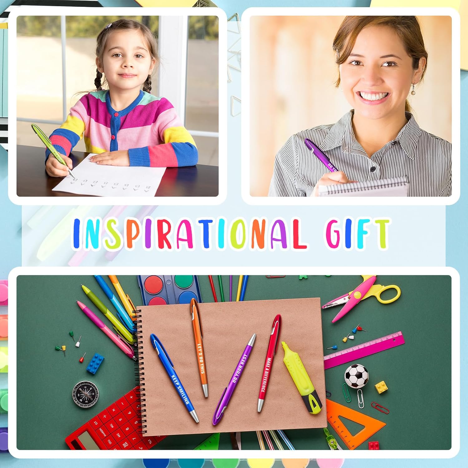 Lincia 100 Pcs Inspirational Ballpoint Pens Bulk with Inspirational Quotes Retractable Medium Point Affirmation Pens with Black Ink Thank You Gifts for Back to School, Nurse, Teacher - Image 5