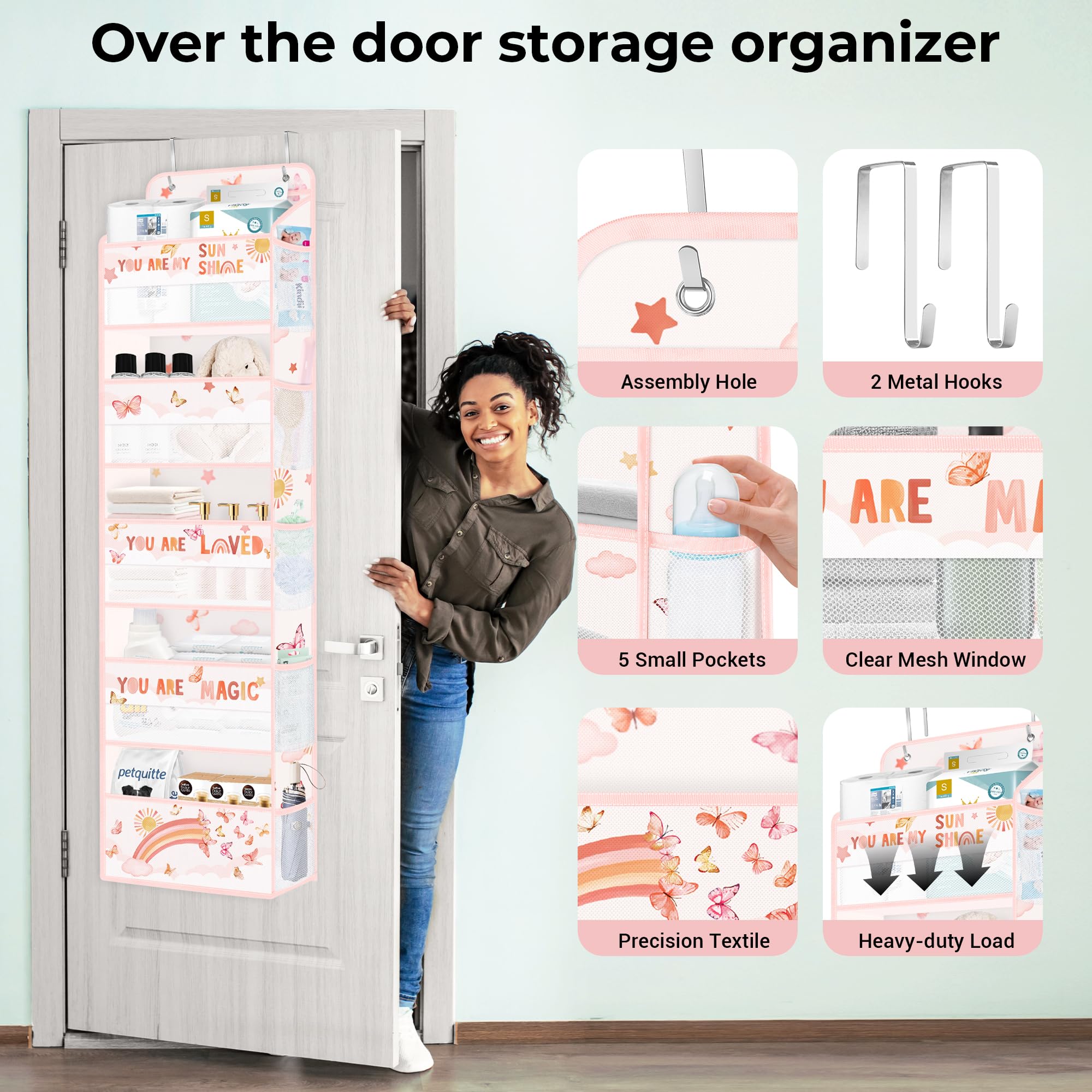 Rangement Suspendu Stitch, 54*20 Cm Organisateur Suspendu Sac De Rangement Suspendu Salle De